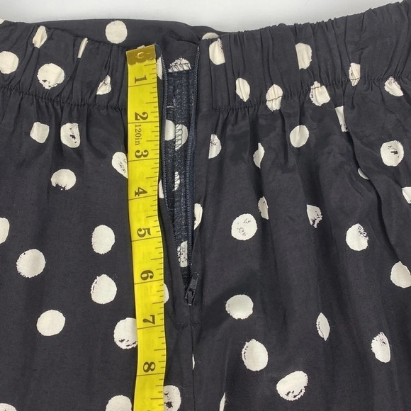 Black and white polkadot zip up retro regency pleated flare pin up skirt small - Picture 12 of 14